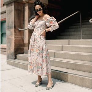 Rebecca Taylor Marlena Off-the-shoulder Marlena Floral Dress